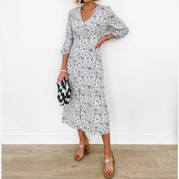 Splendid x Cella Jane Floral Printed Midi Dress - Picture 3 of 11